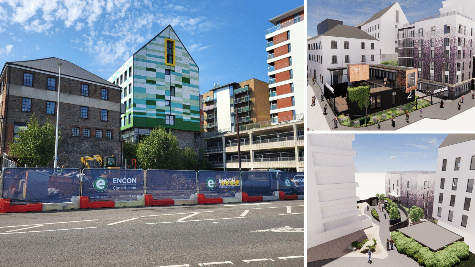 Construction Begins At Kings Lane Corner, Swansea